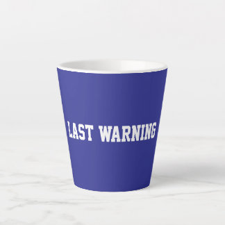 Caneca De Café Latte Fun Blue Sarcastic Teacher 