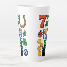 Caneca De Café Latte Funny Black Cat Lucky Charm  St. Patrick's day