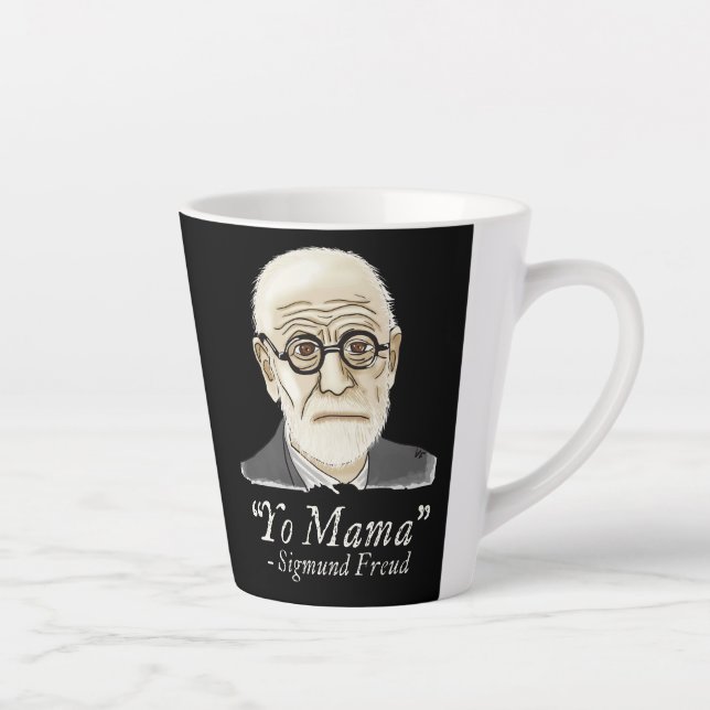 Caneca De Café Latte Funny Freud Psicologia (Direita)