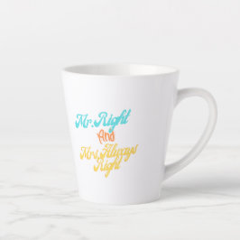 Caneca De Café Latte Funny Mr Right And Mrs Always Right Wedding Gift