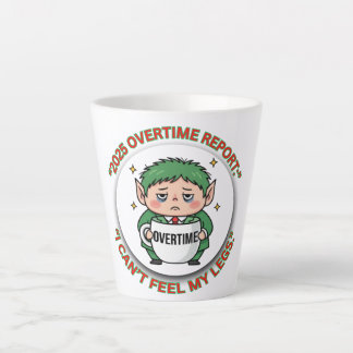 Caneca De Café Latte Funny Overtime Elf Christmas Coffee Mug – Office B