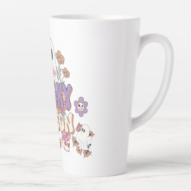 Caneca De Café Latte Fuseleiras Coloridas Fantasmas Fantasmáticas Spook (Direita)