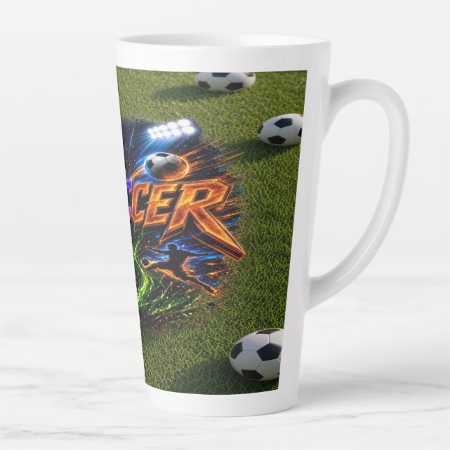 Caneca De Café Latte Futebol (Direita)