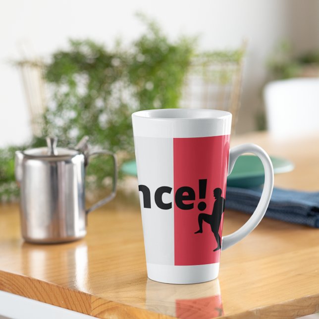 Caneca De Café Latte Futebol francês (Criador carregado)