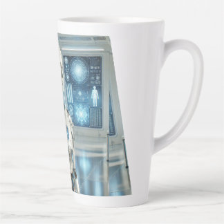 Caneca De Café Latte Futurística Humanoide: A Visão do Futuro