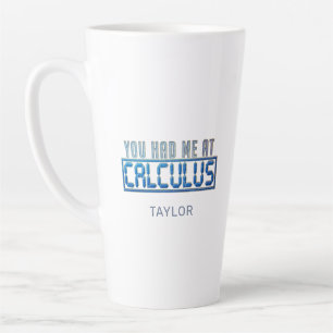 Caneca De Café Latte Gago de Matemática Você Me Conquistou Com Cálculo
