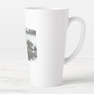 Caneca De Café Latte Gaivota em rochas