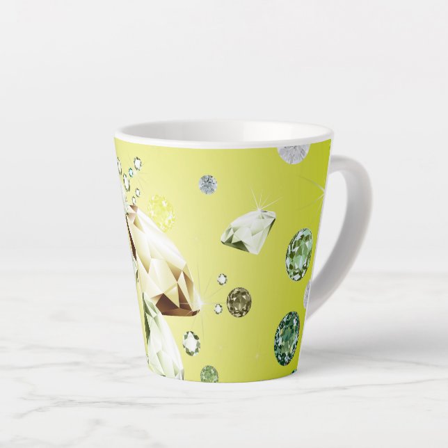 Caneca De Café Latte Galáxia Diamante 8 (Ângulo direito)