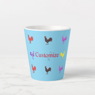 Caneca De Café Latte Galinha Hens Thunder_Cove