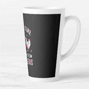 Caneca De Café Latte Galinha Lover Rapariga Que Ama Galinha