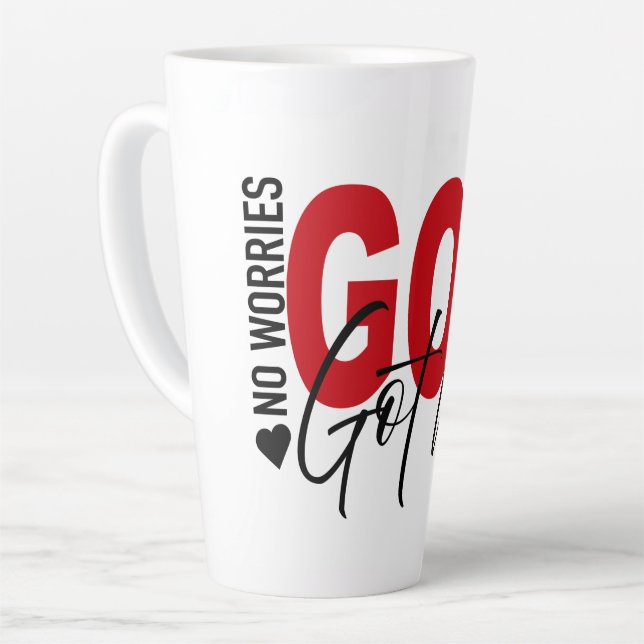 Caneca De Café Latte Garantia divina (Ângulo esquerdo)