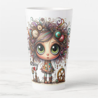 Caneca De Café Latte Garota Steampunk DarlingLatte