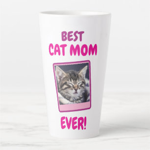 CANECA DE CAFÉ LATTE GATA MÃE MÃE SEMPRE PET AMOR DIA DAS MÃES CÃO 