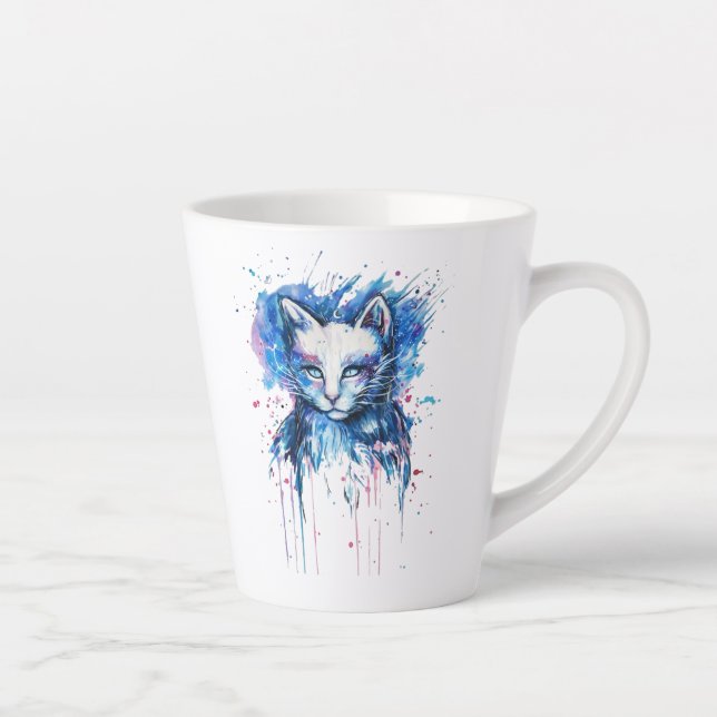 Caneca De Café Latte Gatinha (Direita)