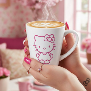 Caneca De Café Latte Gatinha