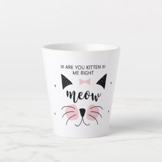 Caneca De Café Latte Gatinha-me bem Meow