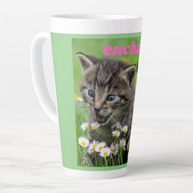 Caneca De Café Latte gatinho encantado (Ângulo esquerdo)