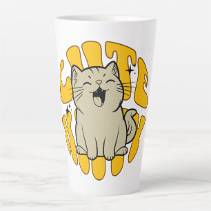 Caneca De Café Latte Gatinho Fofo