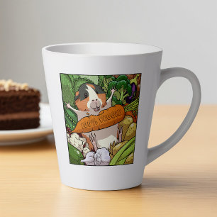 Caneca De Café Latte Gatinho-guincho 100% Veggie Carrot