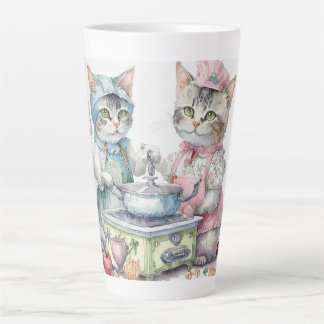 Caneca De Café Latte Gatinhos 