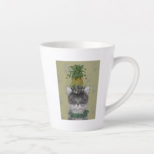 Caneca De Café Latte Gato de abacaxi