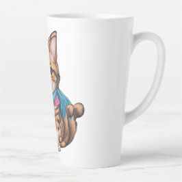 Caneca De Café Latte gato fofo