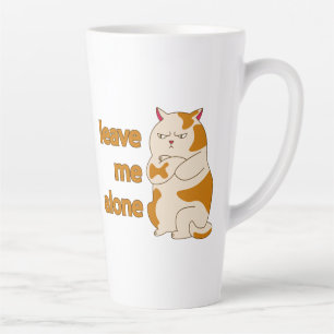 Caneca De Café Latte Gato gordo me deixa em paz