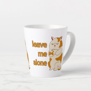 Caneca De Café Latte Gato gordo me deixa em paz