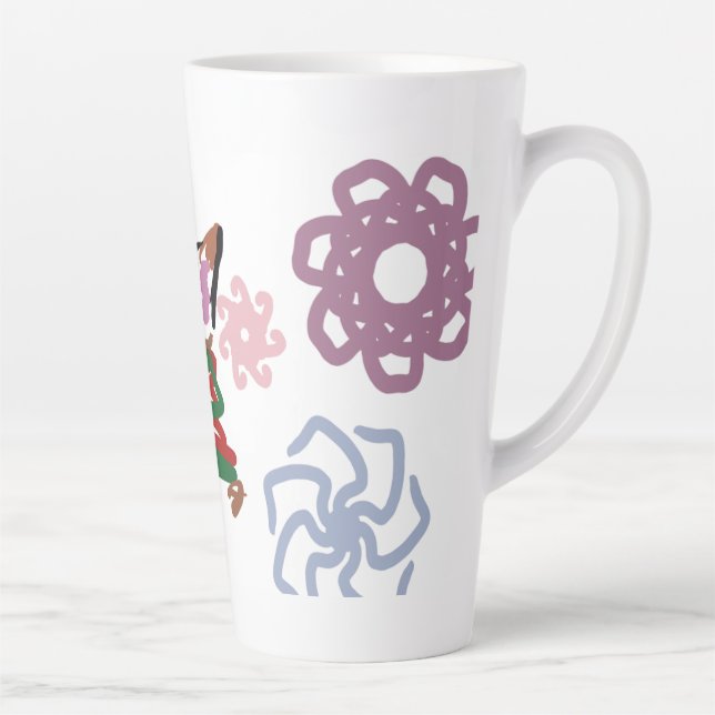 Caneca De Café Latte Gato inverno  (Direita)