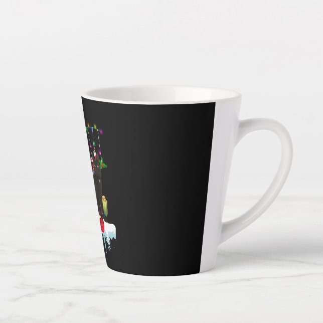 Caneca De Café Latte Gato Negro presente do meu Natal (Direita)