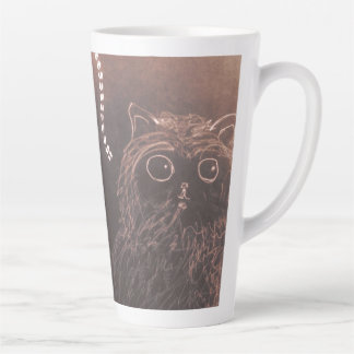Caneca De Café Latte Gato pufe e gatinho bonitinho e relâmpago