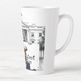 Caneca De Café Latte Gatos Contra Corrupção