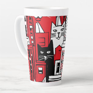Caneca De Café Latte Gatos em Nova Iorque