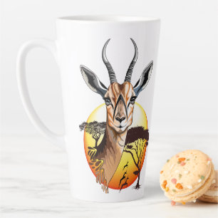 Caneca De Café Latte Gazelle African Antelope Wild Animal