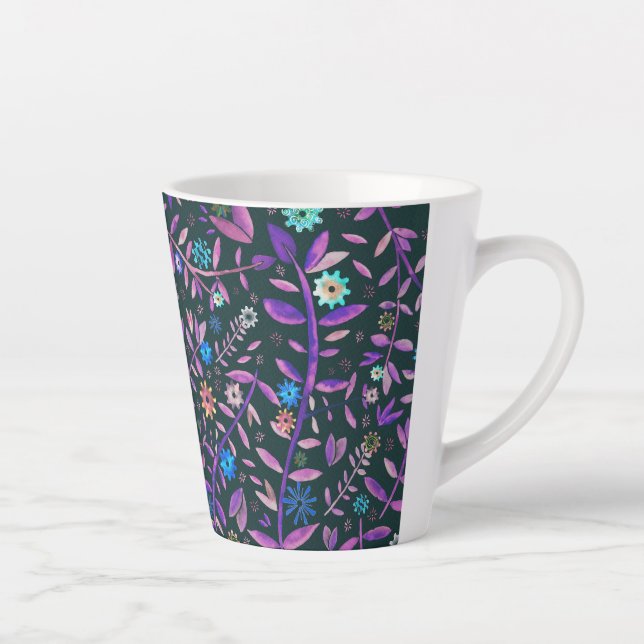 Caneca De Café Latte Gear Flower / Zahnradblume (Direita)