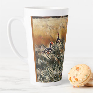 Caneca De Café Latte Geese e Duck Roam Art