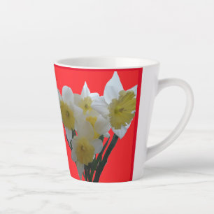 Caneca De Café Latte Gelados Daffodils Design Latte Mug