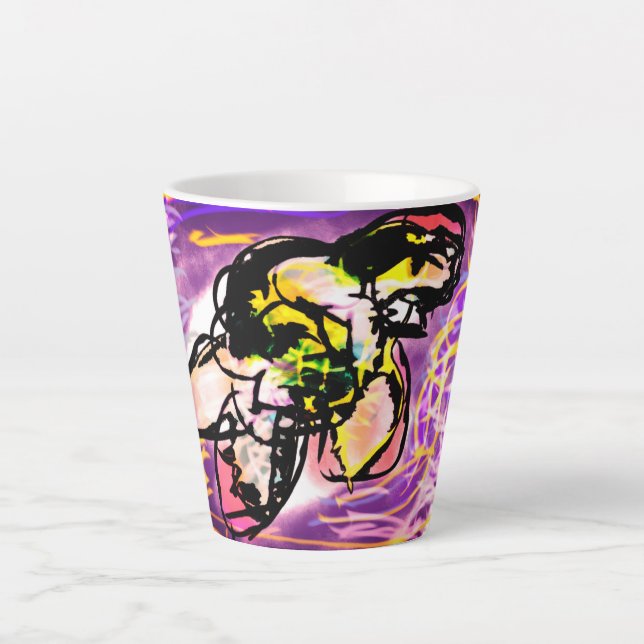 Caneca De Café Latte gema de tartaruga (Frente)