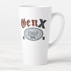 Caneca De Café Latte Gen X (geração X ano 1968)