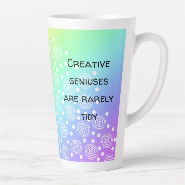 Caneca De Café Latte Genídios criativos raramente dão arco-íris sujo (Direita)