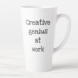 Caneca De Café Latte Gênio criativo no trabalho Latte Mug