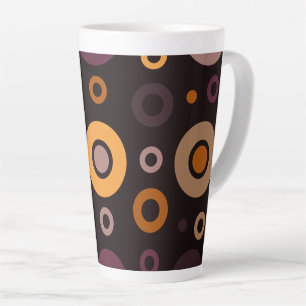 Caneca De Café Latte Geométrico de Outono Modernista de Meados do Sécul