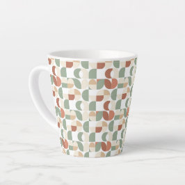 Caneca De Café Latte Geométrico Escandinavo