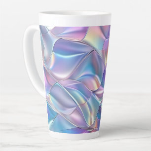 Caneca De Café Latte Geométrico Metálico Iridescente 6