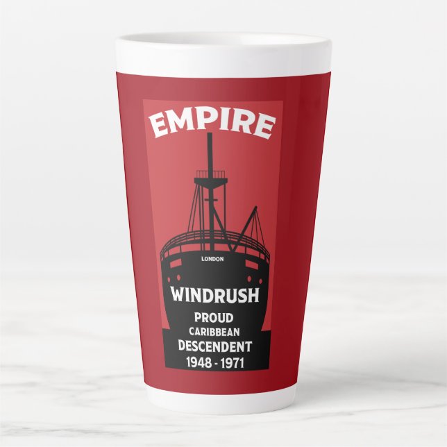 Caneca De Café Latte Geração Windrush Grande Mug de Café (Frente)