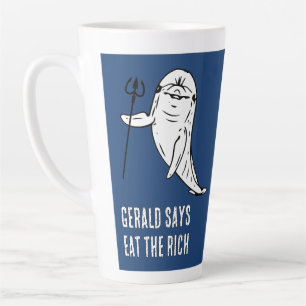 Caneca De Café Latte Gerald diz Comam os Ricos