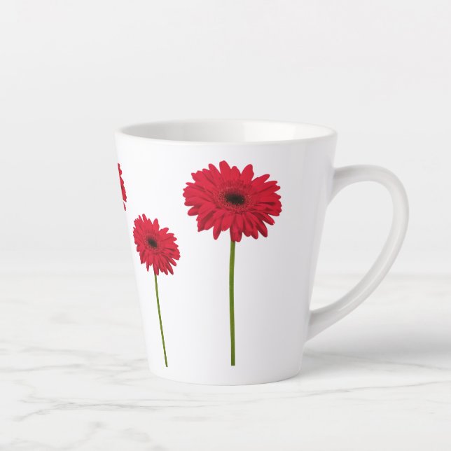 Caneca De Café Latte Gerbera Daisy Latte Mug (Direita)