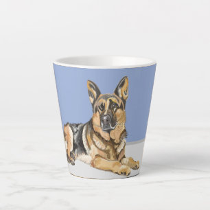 Caneca De Café Latte German shepherd, Alsaciano