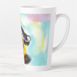 Caneca De Café Latte German Shepherd  colorful