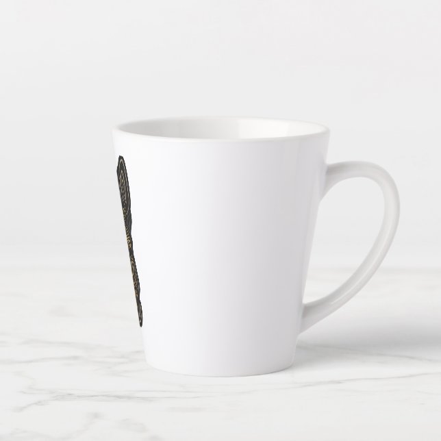 Caneca De Café Latte German shepherd Design german shepherd Dog O (Direita)